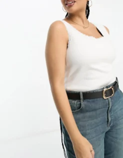 Design Curve Wavy Buckle Belt In