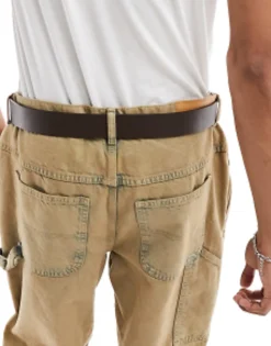 Design Faux Leather Belt With Statement Buckle