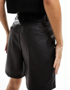 Design Faux Leather Dad Short In