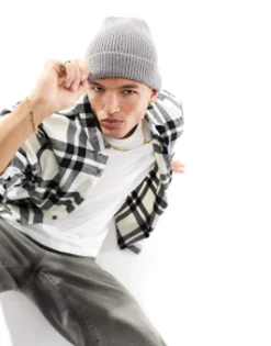 Design Fisherman Ribbed Beanie In
