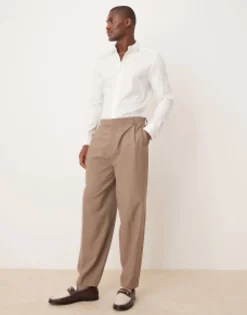 Design Formal Skinny Fit Oxford Shirt With Double Cuff In