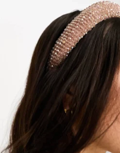 Design Headband With Faceted Bead Detail In