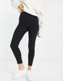 Design High Waist Trousers Skinny Fit In