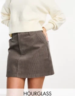 Design Hourglass Cord Pocket A-Line Mini Skirt In