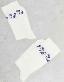 Design Im Tired Slogan Socks In