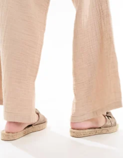Design Jade Knotted Espadrille Mules In