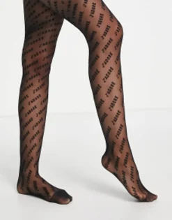 Design J'Adore Slogan Tights In