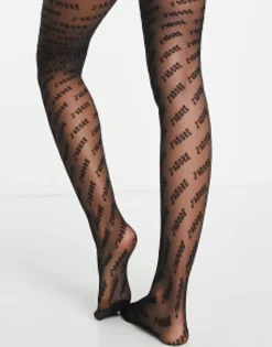 Design J'Adore Slogan Tights In