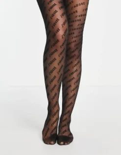 Design J'Adore Slogan Tights In