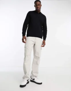 Design Knitted Essential Polo Jumper In