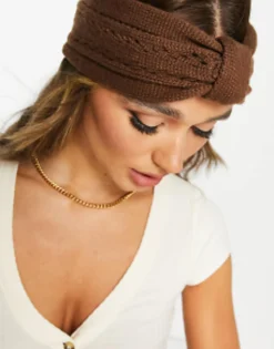 Design Knot Front Headband In In Brown