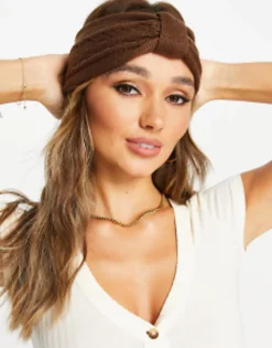 Design Knot Front Headband In In Brown
