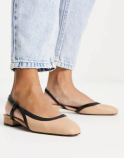 Design Latte Round Toe Sling Back Ballet In