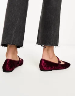 Design League Velvet Mary Jane Ballet In