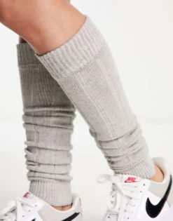Design Leg Warmer In Grey Marl