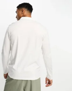Design Long Sleeve Jersey Shirt In Cream