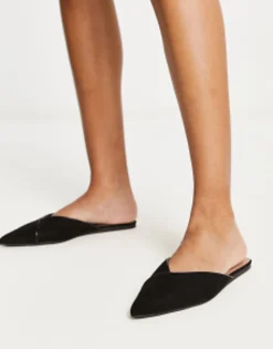 Design Luna Pointed Ballet Mules In