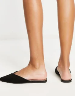 Design Luna Pointed Ballet Mules In