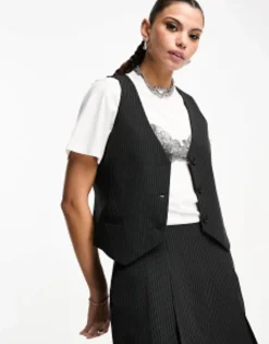 Design Mix & Match Co-Ord In Black Pinstripe
