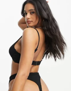 Design Mix And Match Crinkle Monowire Bikini Top In