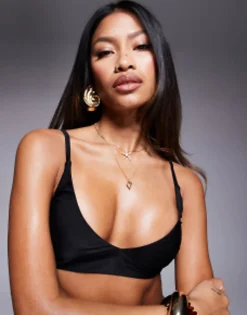 Design Mix And Match Skinny Crop Bikini Top In