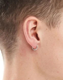 Design 9Mm Hoop Earrings In Real Plate