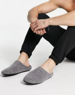 Design Mule Slippers In Marl
