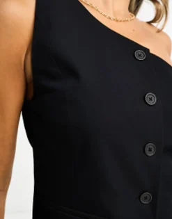 Design One Shoulder Waistcoat In