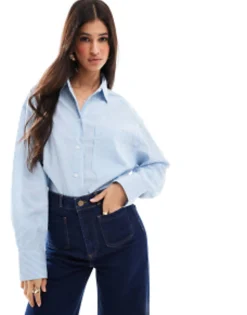 Design Oxford Shirt In Blue And White Stripe