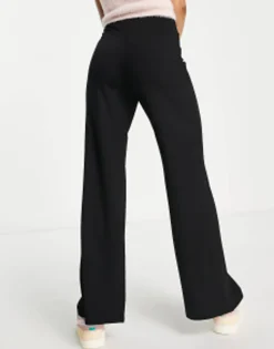 Design Petite Basic Wide Leg Jersey Trouser In