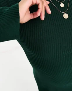 Design Petite Knitted Fit And Flare Mini Dress In