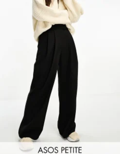 Design Petite Wide Leg Trouser In