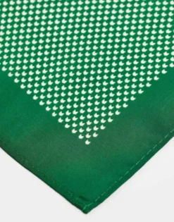 Design Pocket Square In Forest Green Geo Print