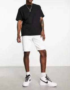 Design Pull On Regular Length Denim Cargo Shorts In