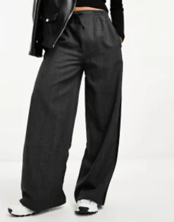Design Pull On Trouser With Contrast Panel In