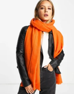 Design Raw Edge Scarf In Bright
