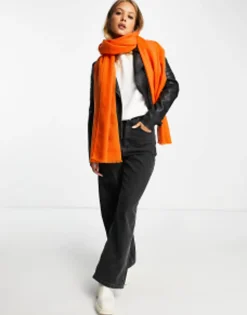 Design Raw Edge Scarf In Bright