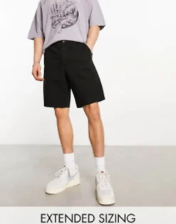 Design Relaxed Skater Chino Shorts In Longer Length In