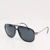 Design 70'S Aviator Sunglasses With Smoke Lens And Gold Detail Frame In