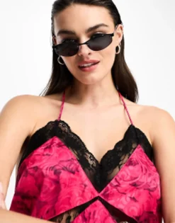 Design 90S Metal Oval Sunglasses In