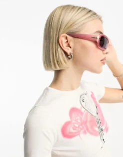 Design 90S Mid Square Sunglasses In Pearlised
