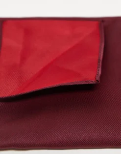 Design Satin Slim Tie And Pocket Square In