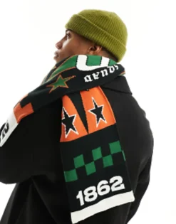 Design Scarf With Football Inspired Design In Multicolour
