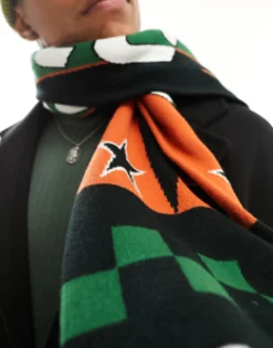Design Scarf With Football Inspired Design In Multicolour