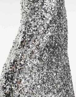 Design Sequin Bias Midi Skirt In