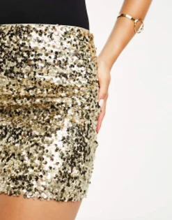 Design Sequin Mini Skirt In