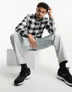 Design Shirt In And White Buffalo Check