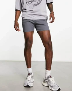 Design Skinny Chino Shorts In Shorter Length In