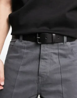 Design Smart Leather Belt With Matte Buckle In