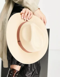 Design Structured Fedora With Size Adjuster In Stone